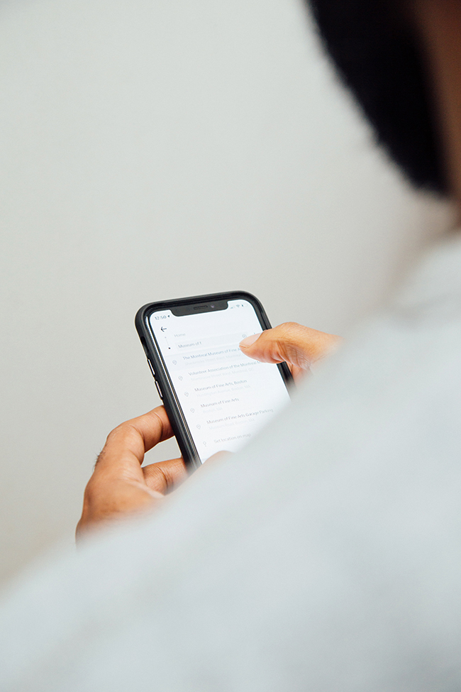 Guest registering for an event on a mobile device