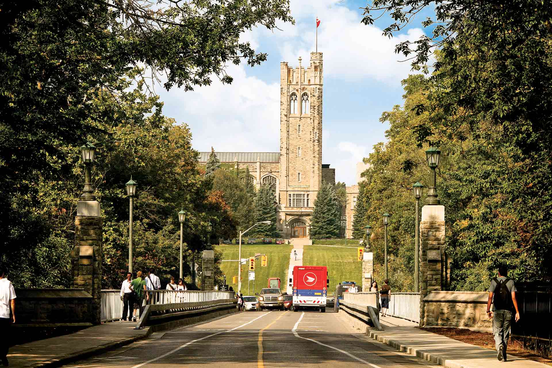 University Drive Bridge leading to UC Tower