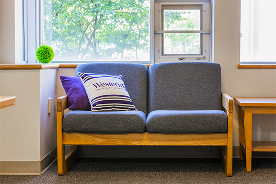 Sofa in a lounge space